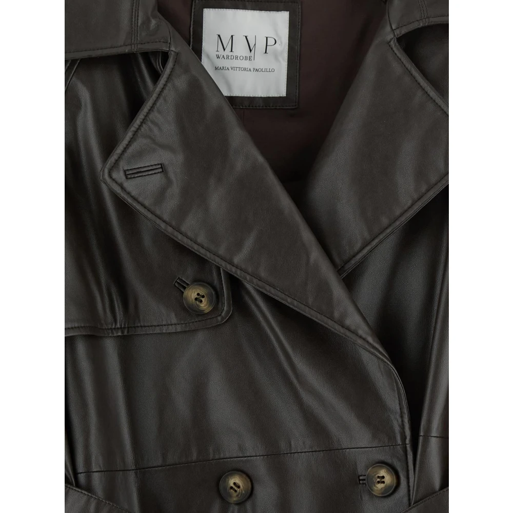 MVP wardrobe Stijlvolle Trenchcoat voor Vrouwen Brown Dames