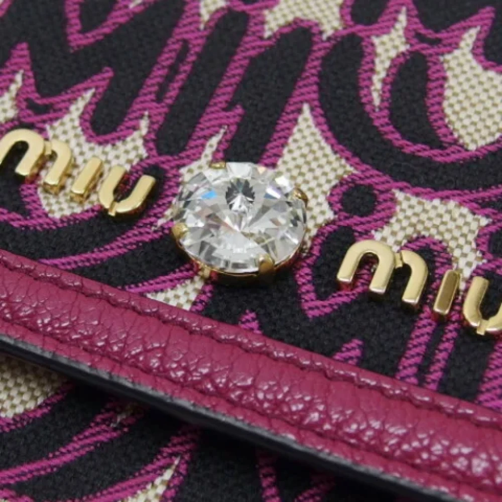 Miu Pre-owned Canvas wallets Multicolor Dames