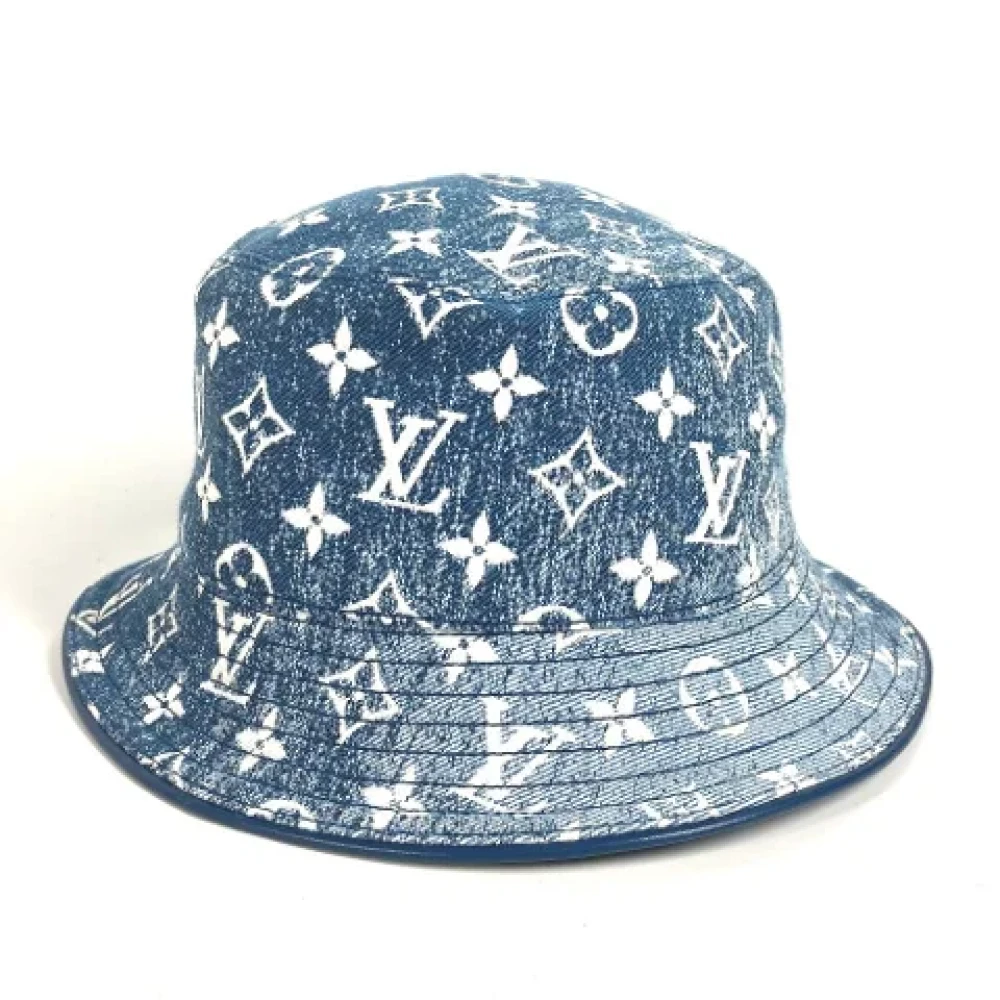 Louis Vuitton Vintage Pre-owned Cotton hats Blue Dames