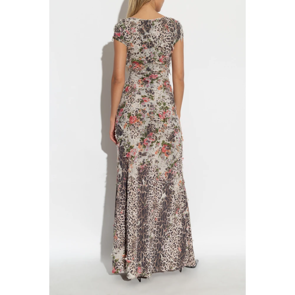 Diesel Jurk met ruwe afwerking D-Floretta Multicolor Dames