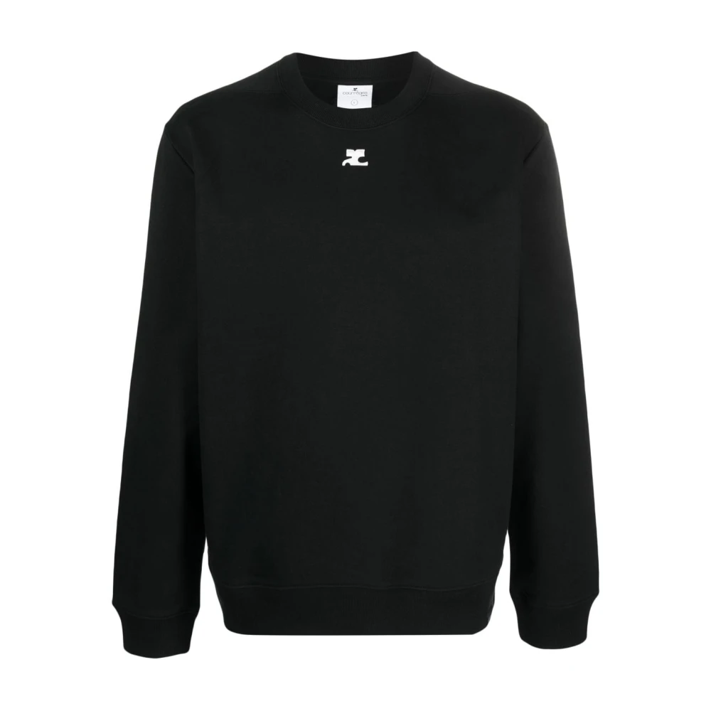 Courrèges Zwart Logo Sweatshirt Black Heren