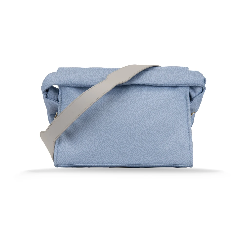Borbonese Dames Schoudertas Magnetische Knoop Blue Dames