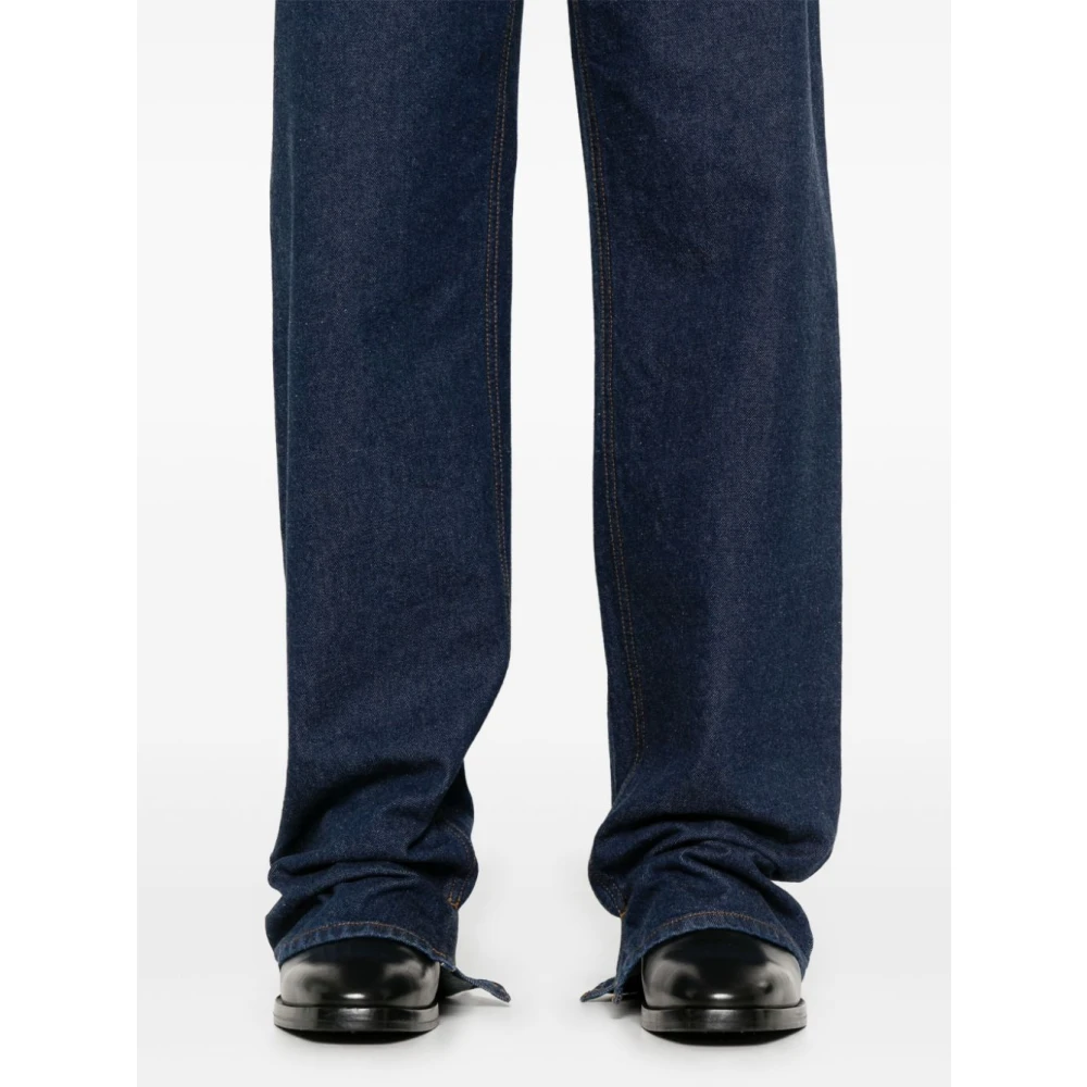Gucci Blauwe Gewassen Denim Jeans Blue Heren