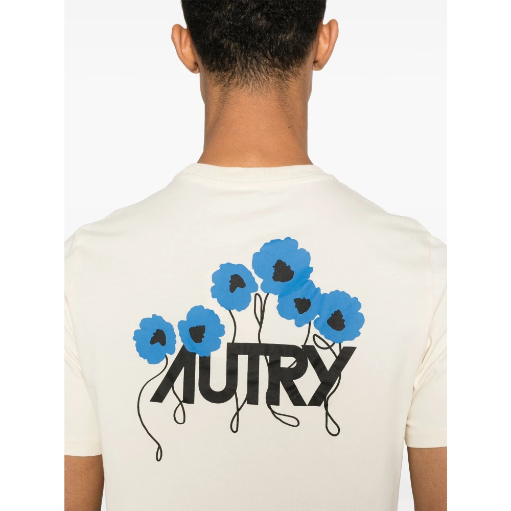 Autry Katoen Crème T-shirt en Polo Beige Heren