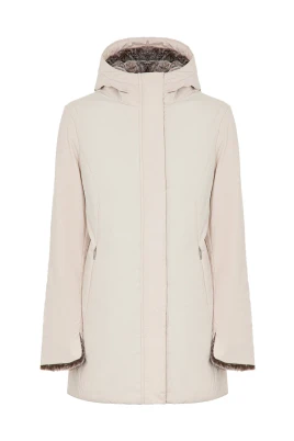 Vändbar Parka med Fuskpälsfoder