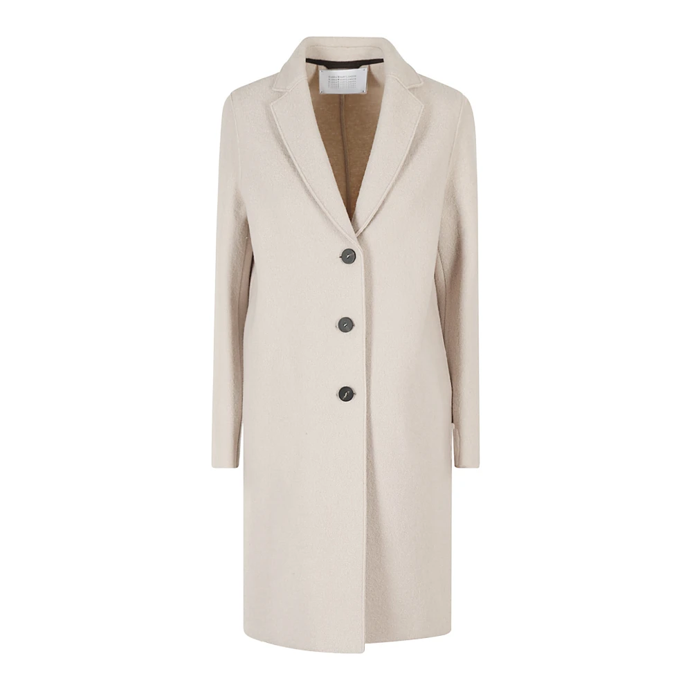 Harris Wharf London Klassieke Wollen Overjas voor Mannen Beige Dames