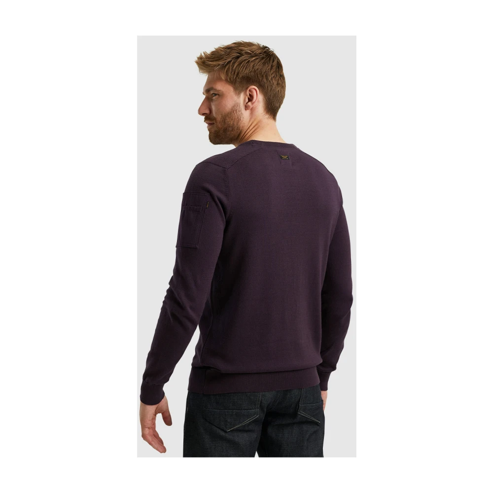 PME Legend Klassieke Amerikaanse gebreide trui Purple Heren
