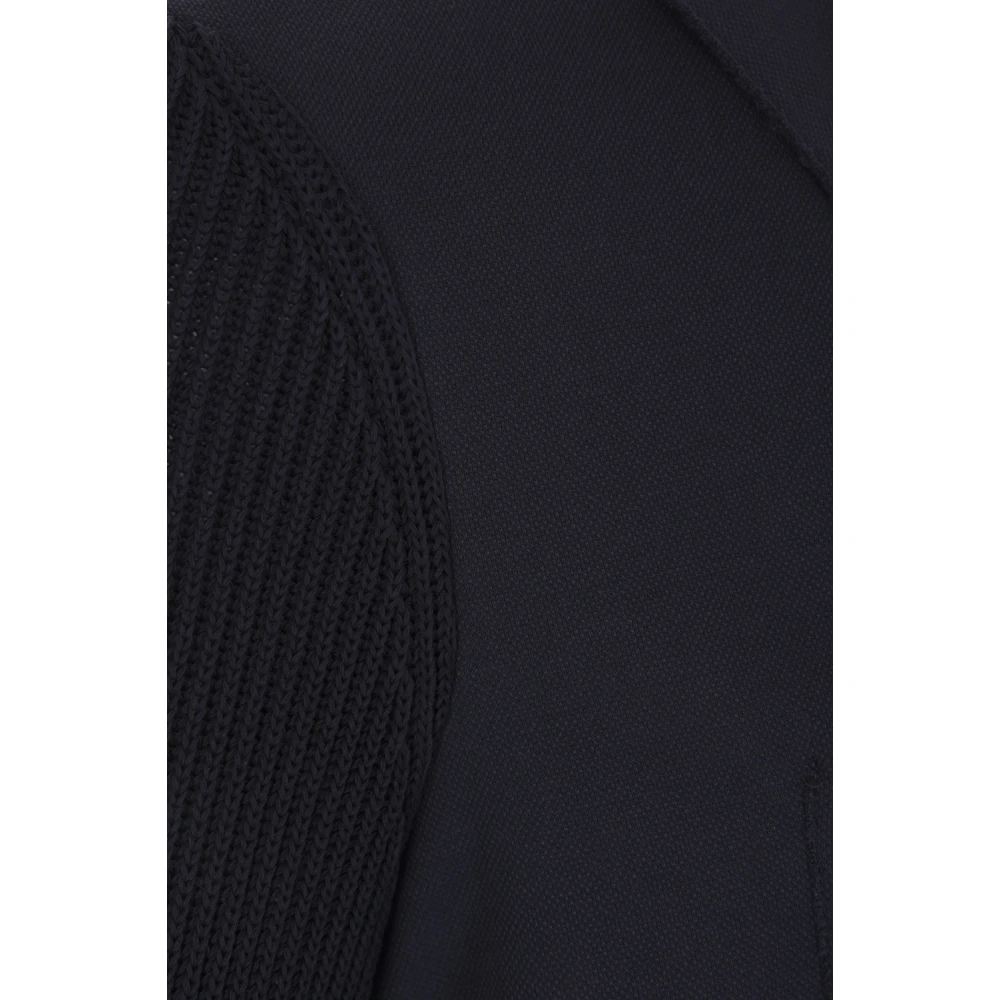 Eleventy Blauw enkelborstig jasje met afneembare capuchon Blue Heren