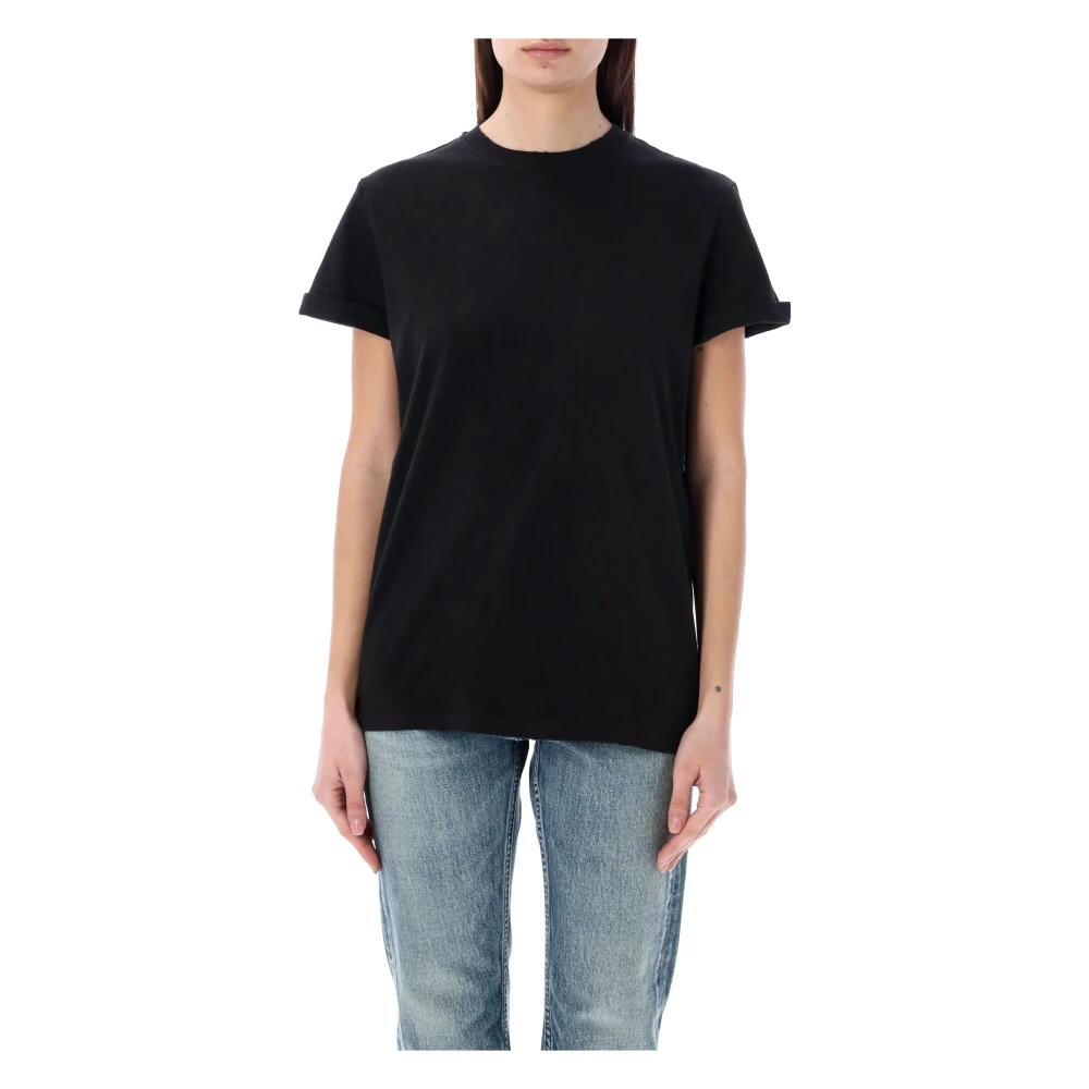 Golden Goose Distressed T-Shirt Black Dames