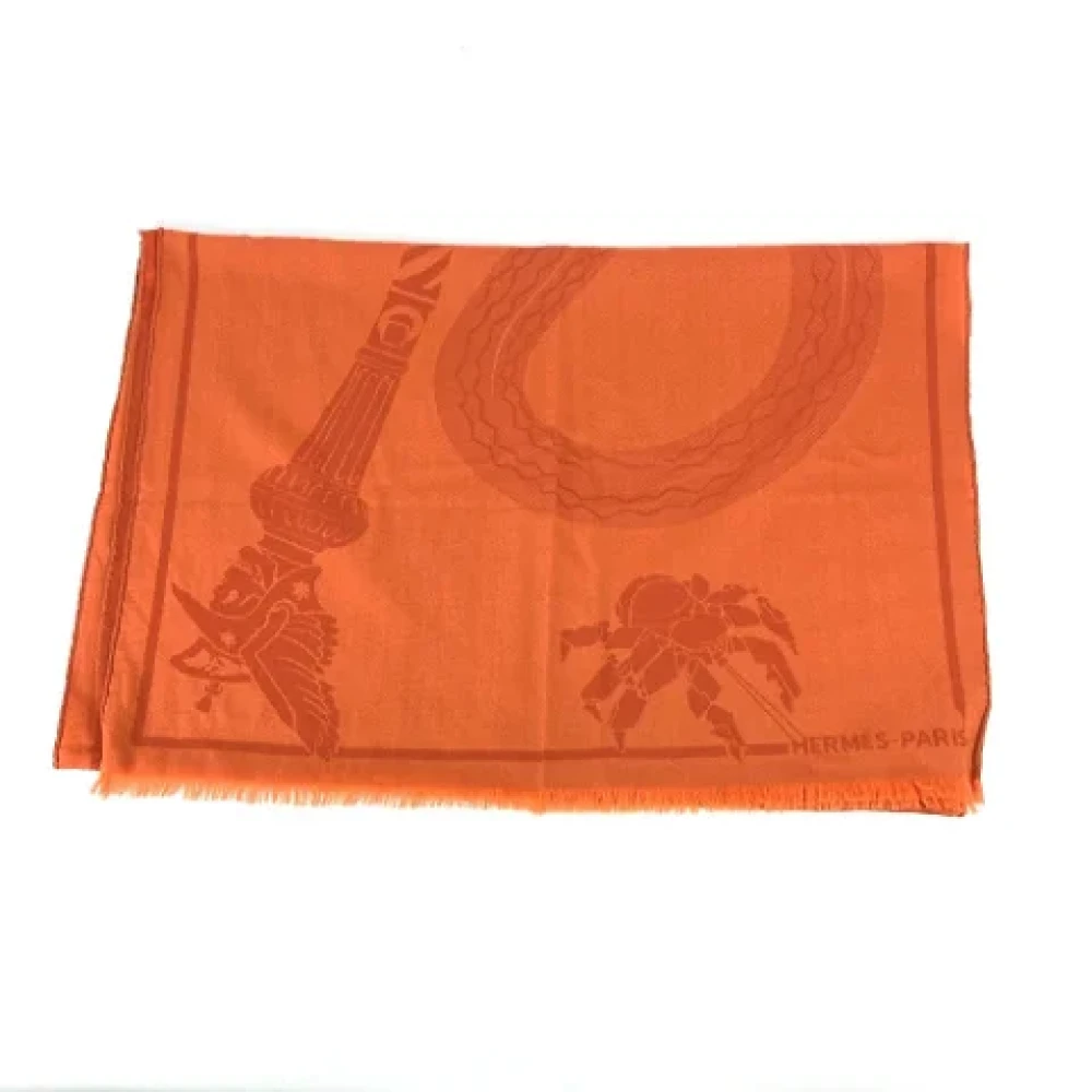 Hermès Vintage Pre-owned Fabric scarves Orange Dames