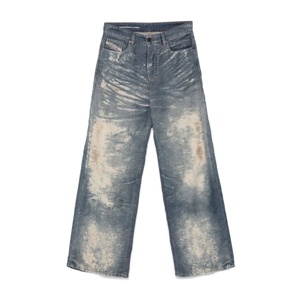 Diesel Blauwe Denim Distressed Broek Blue Dames