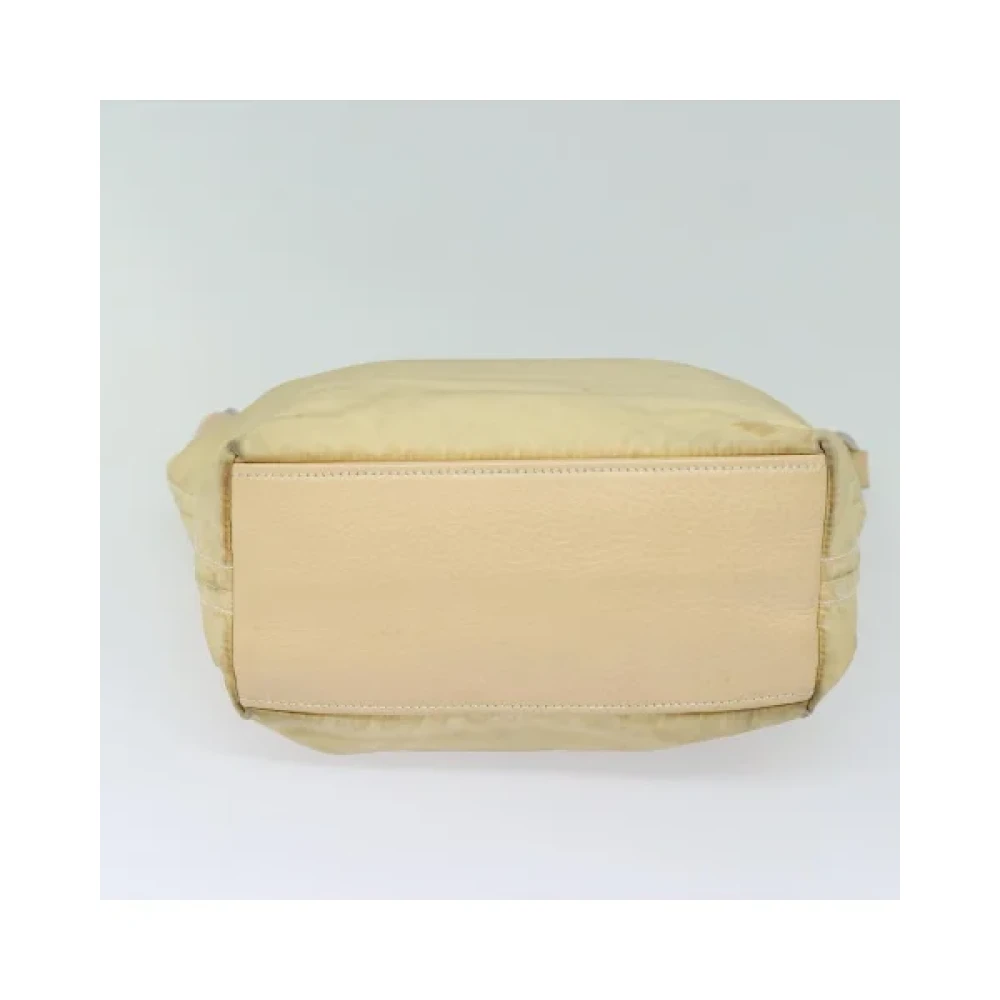 Prada Vintage Pre-owned Nylon handbags Beige Dames