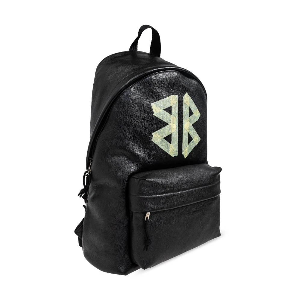 Balenciaga Zwarte Rugzak met Voorritsvak Black Heren