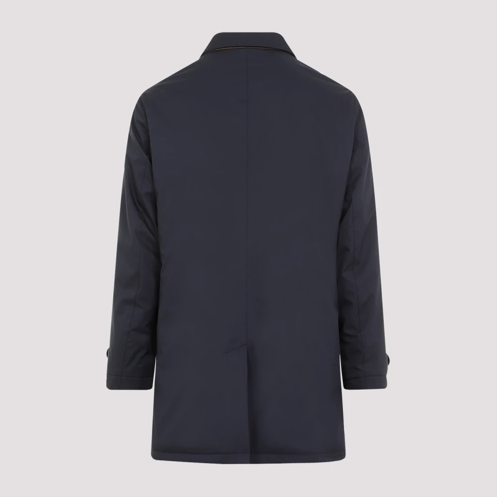 Kiton Blauwe Klassieke Jas Blue Heren