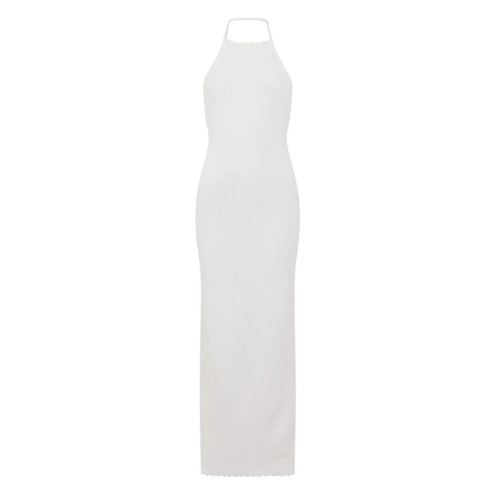 Jacquemus White Tablier Midi Dress - Female - Midi Dresses - Xs - Dresses