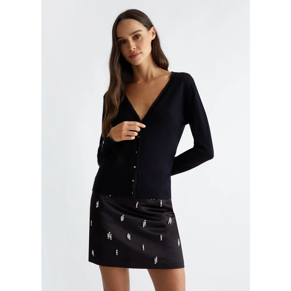 Liu Jo Geknoopte Cardigan Sweater Black Dames
