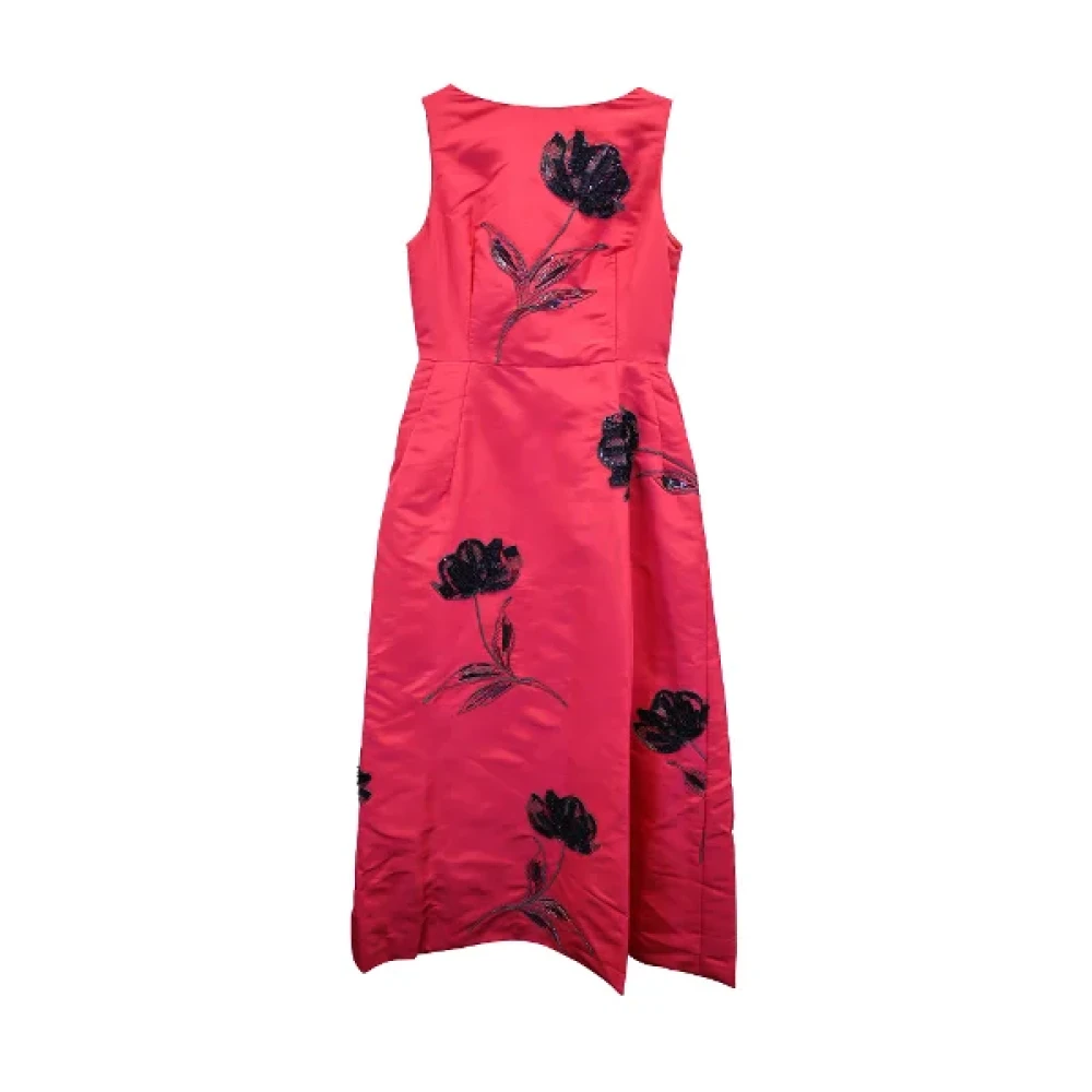 Oscar De La Renta Pre-owned Pre-owned Silke klnningar Red, Dam