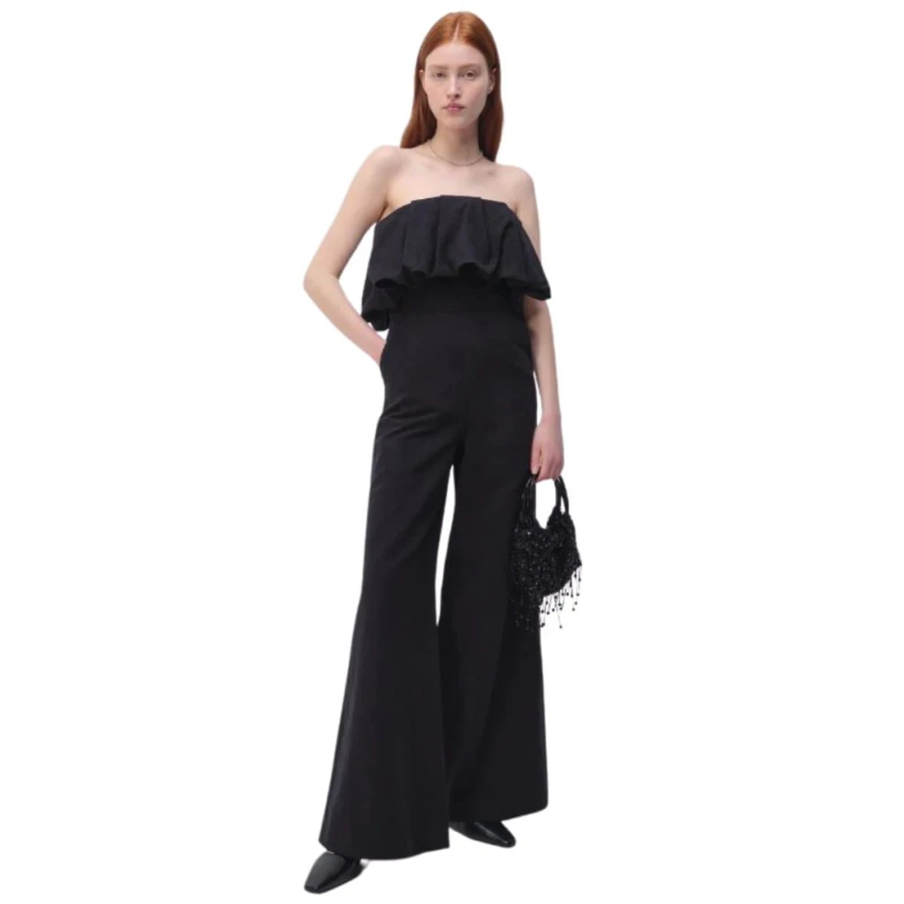 Simkhai Ruche Detail Zwart Jumpsuit Black Dames