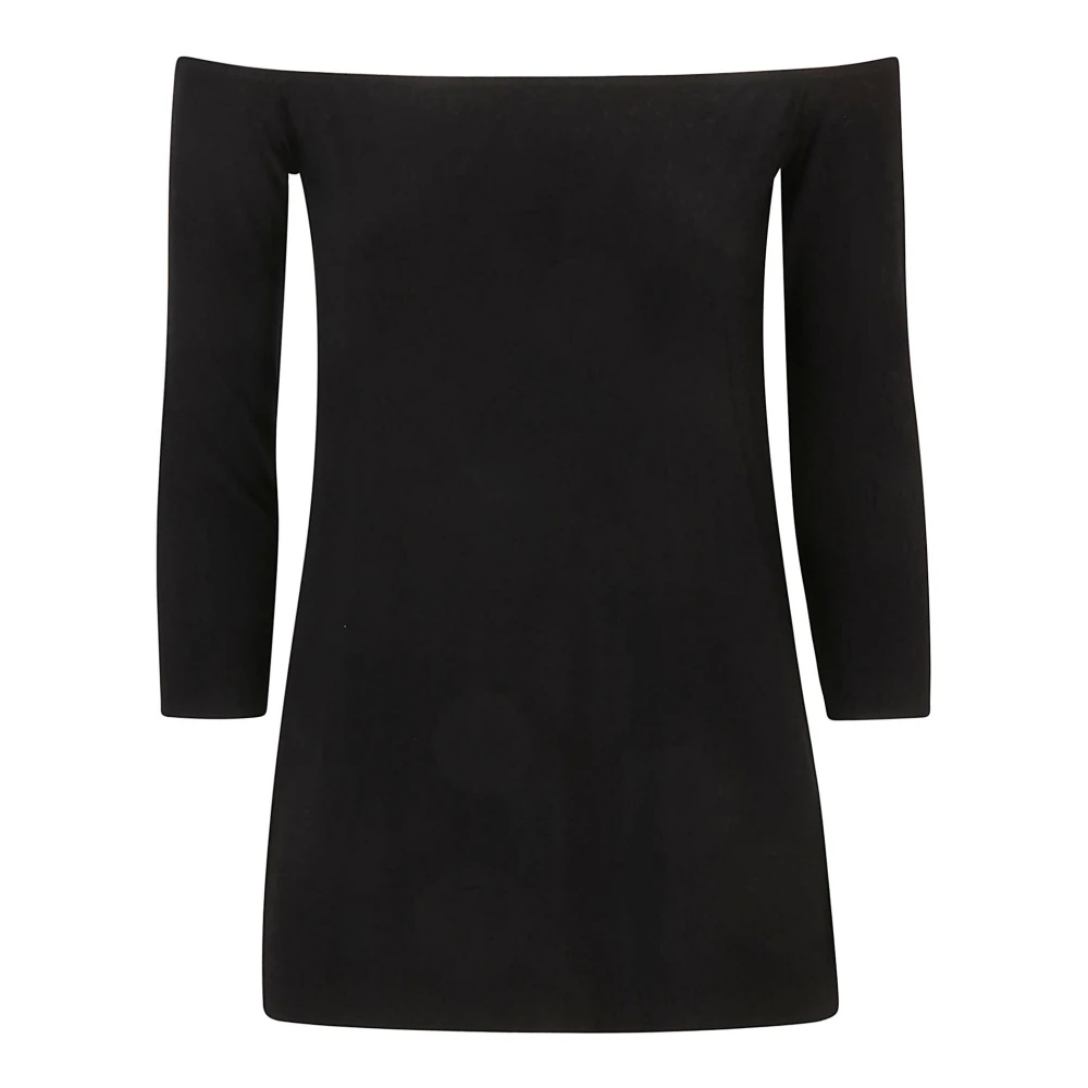 Norma Kamali Zwarte Top met Polyester en Spandex Black Dames