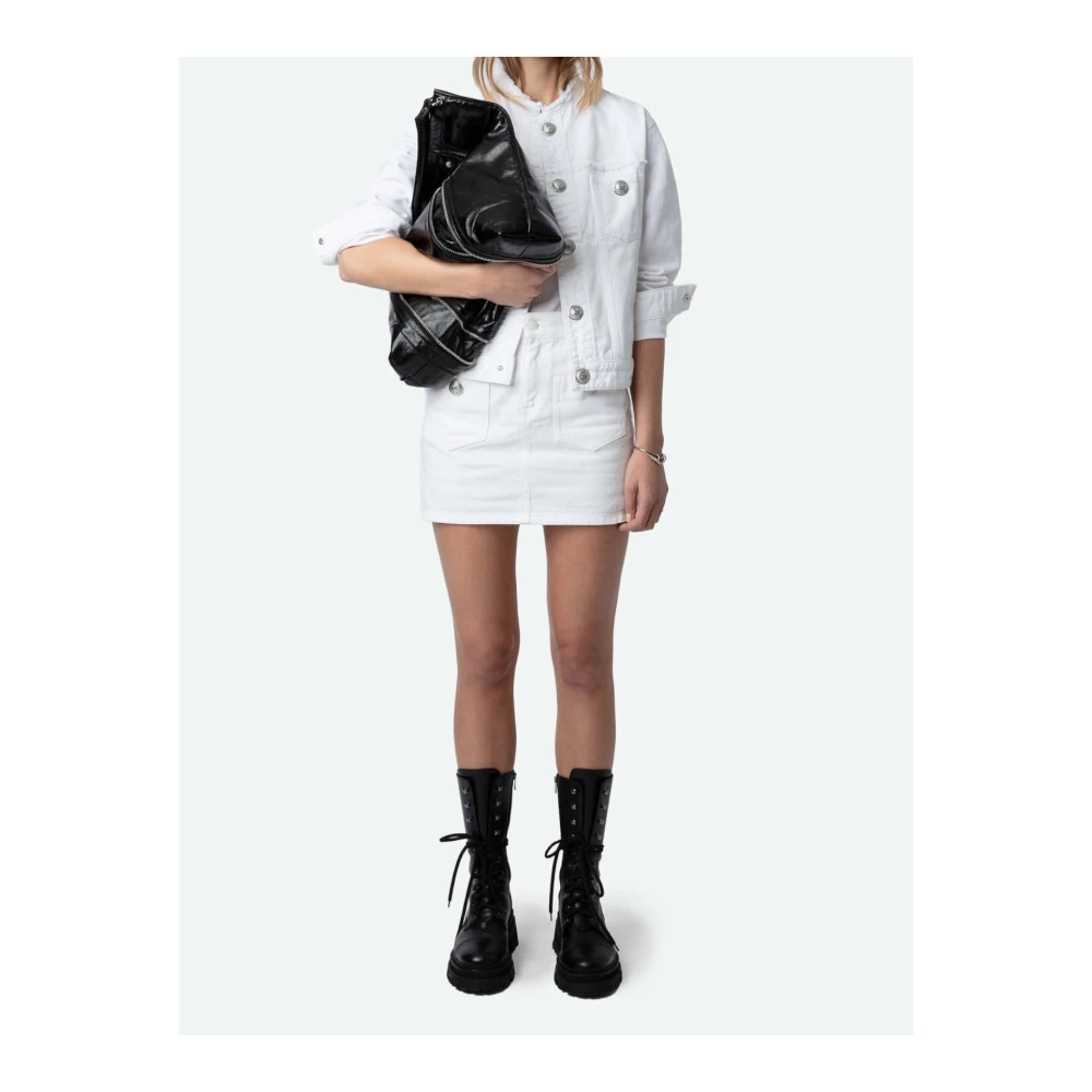 Zadig & Voltaire Zwarte leren hobo tas met vintage effect Black Dames