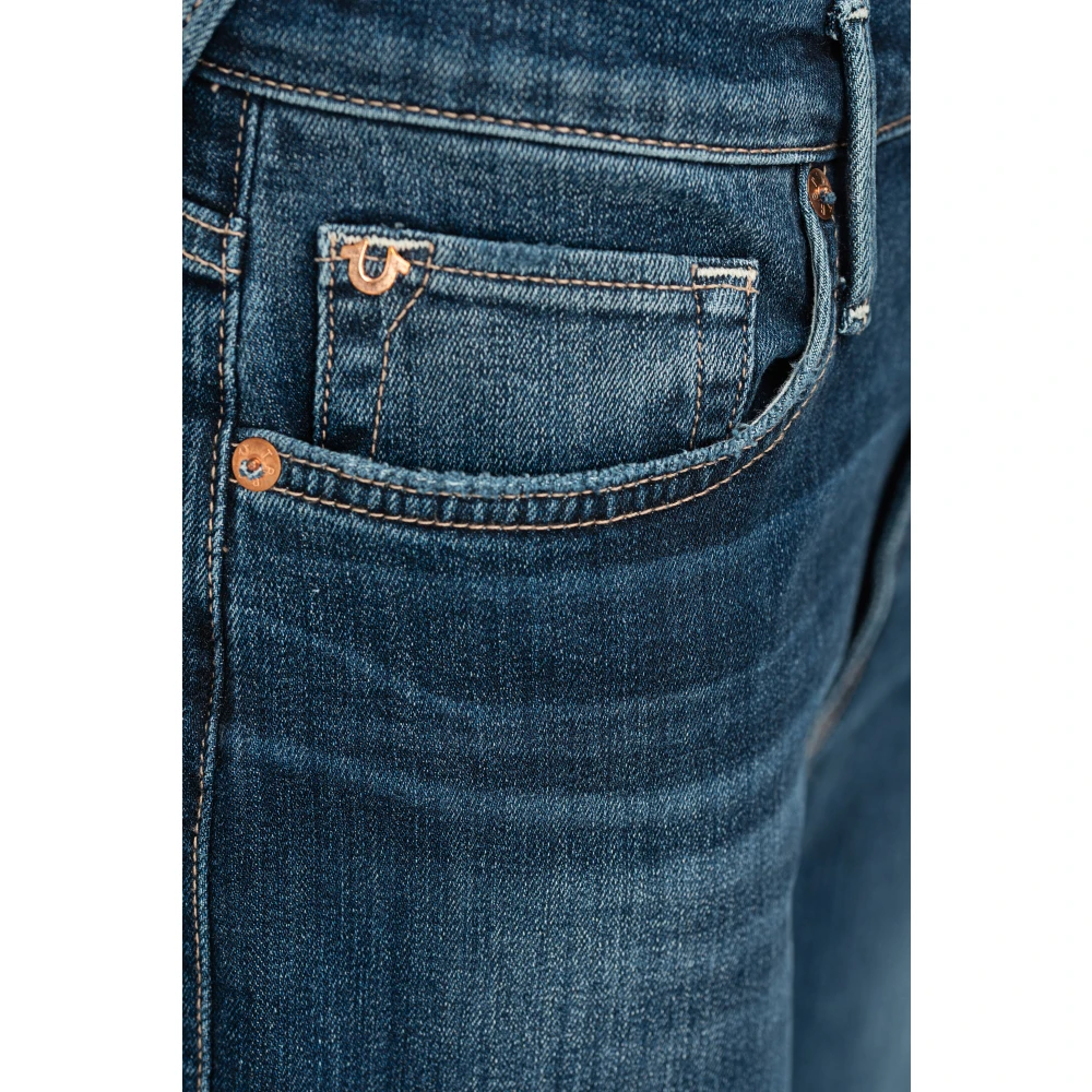 True Religion Baggy Wide Leg Jeans Blue Dames