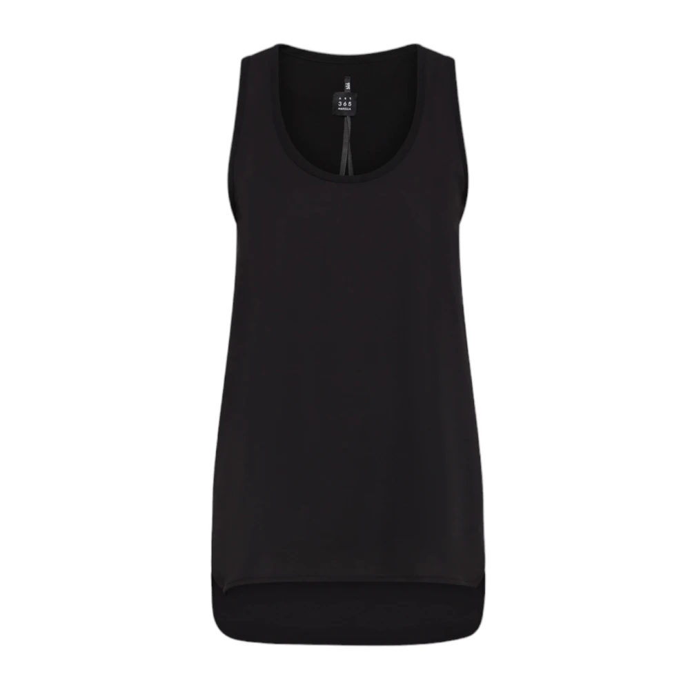 Marella Mouwloze Georgette Top in Zwart Black Dames
