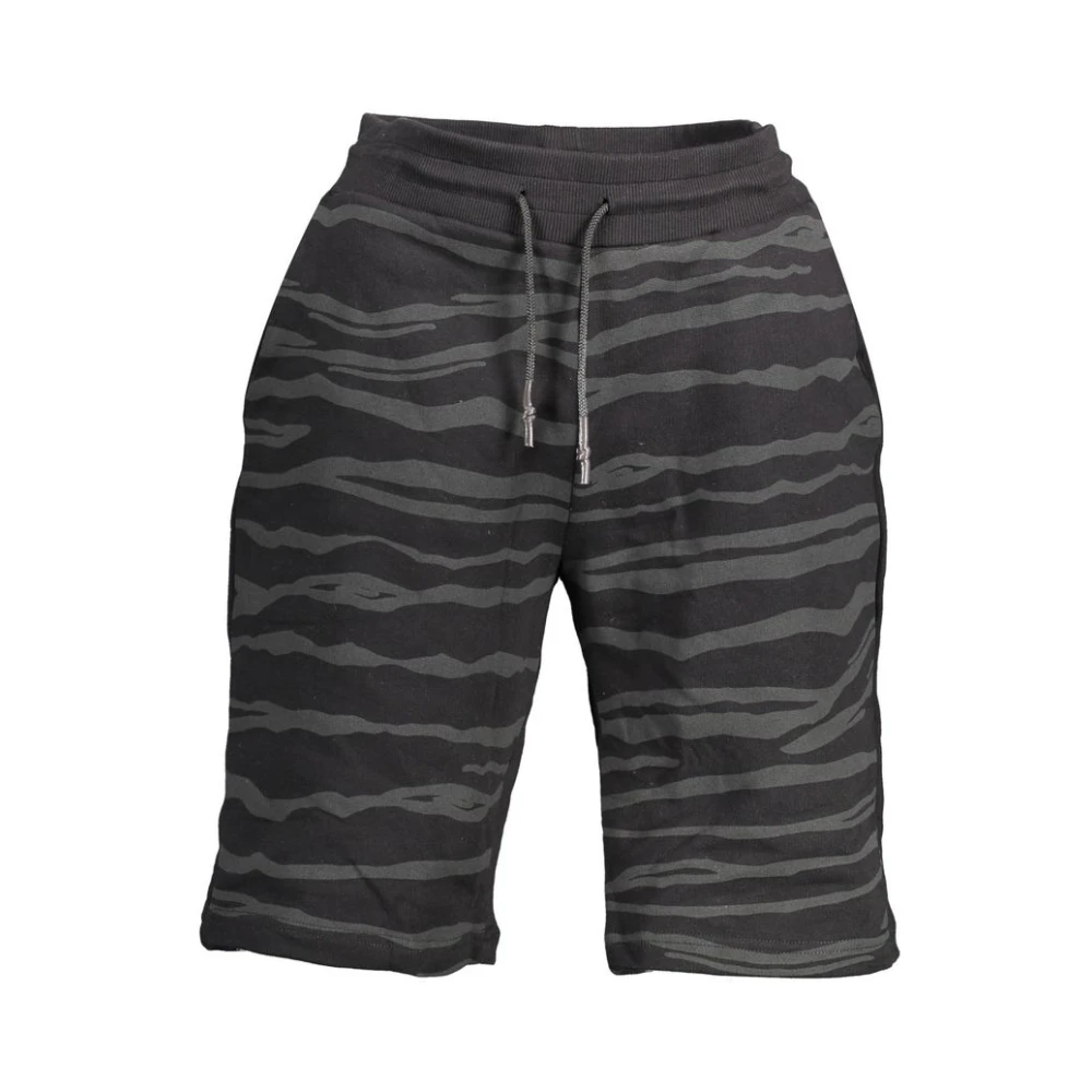 Cavalli Class Black Casual Shorts, Male, Xl, Sports Shorts