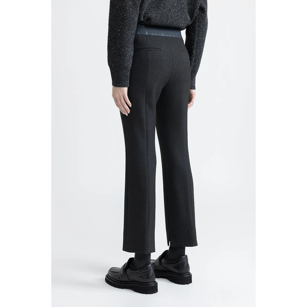 PESERICO Broek van tweeweg stretchstof Gray Dames