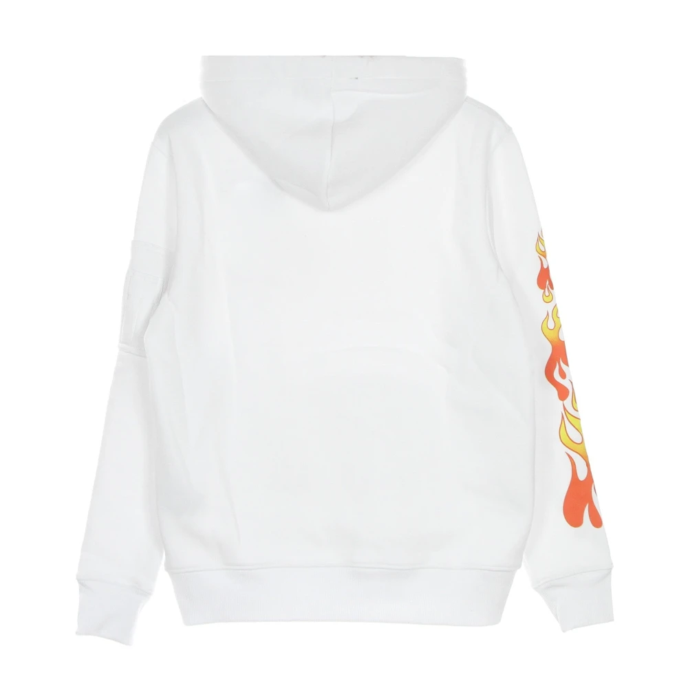 alpha industries Flame Hoody X Hot Wheels White Heren