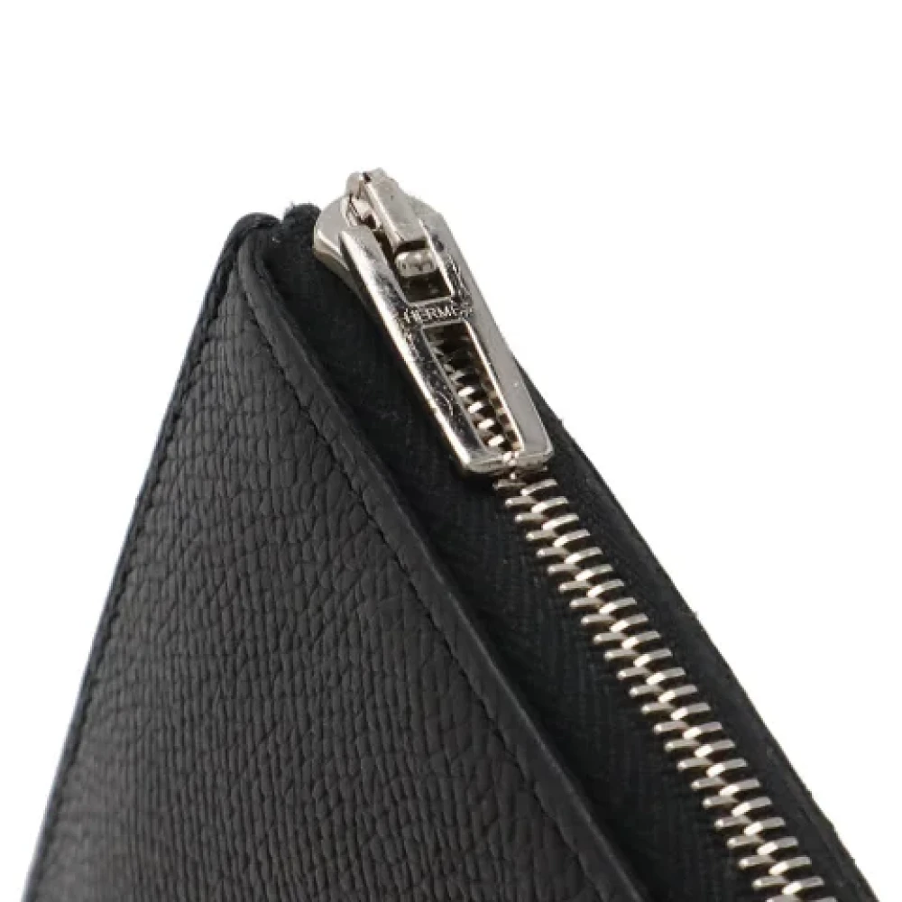 Hermès Vintage Pre-owned Leather wallets Black Dames