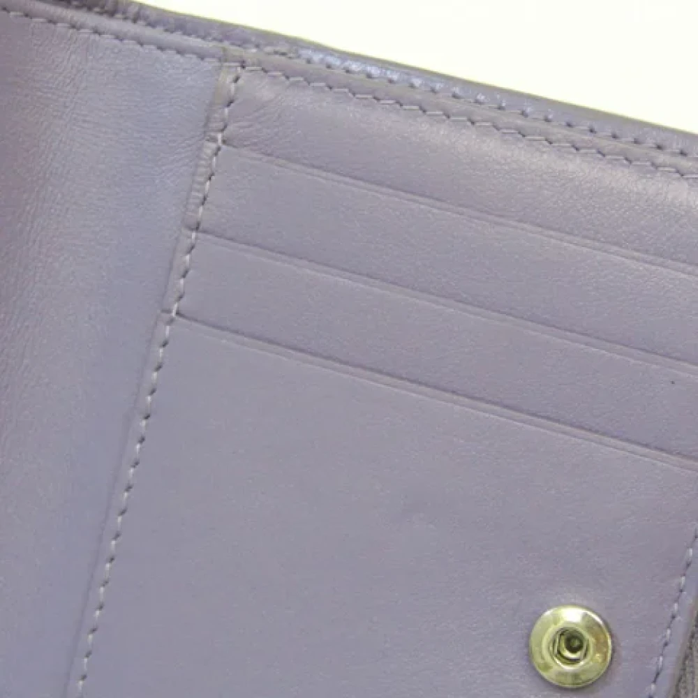Bottega Veneta Vintage Pre-owned Leather wallets Purple Dames