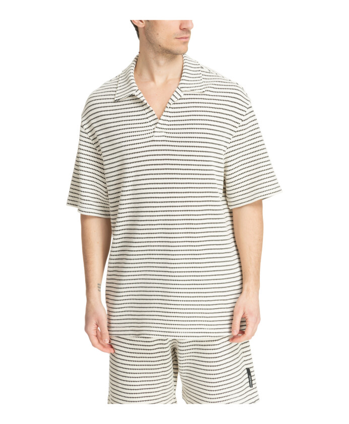 polo-raye-maillot-de-bain-avec-logo