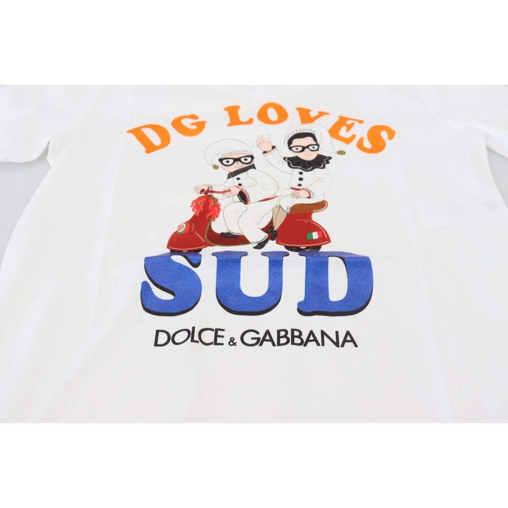 Dolce & Gabbana Kleurrijk Ronde Hals T-shirt White Dames