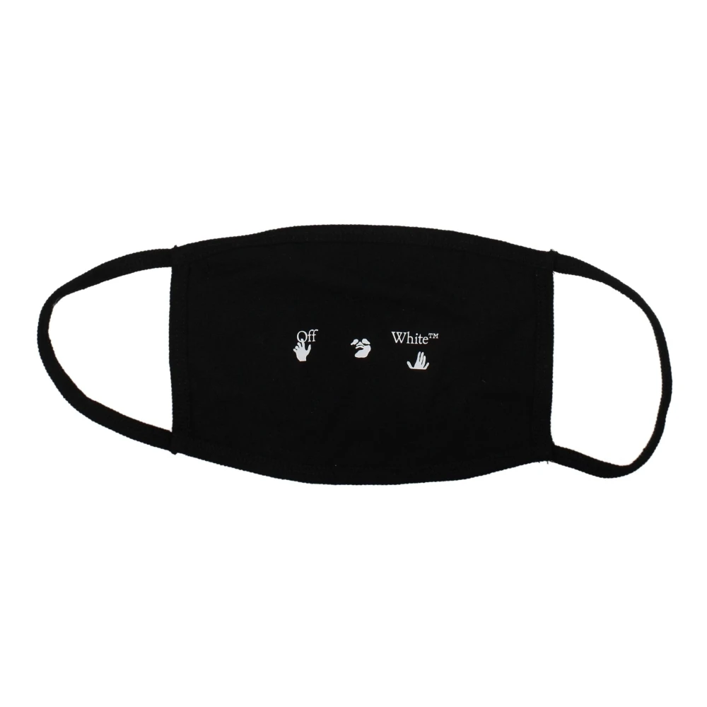 Off-White Black Cotton Facemask - Image 2