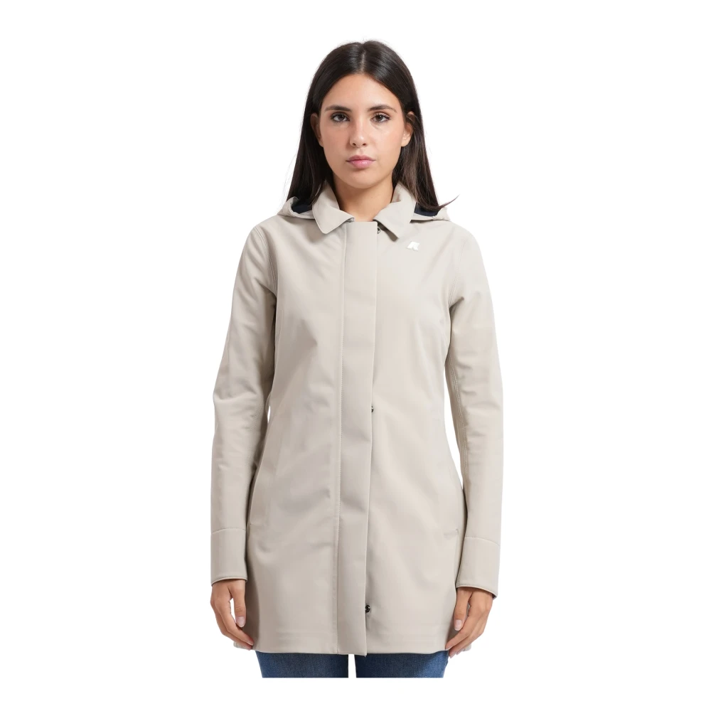 K-Way Donna Beige Giacche, 2XL, New,