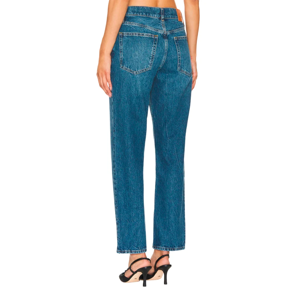 Anine Bing Casual Boyfriend Fit Jeans Blue Dames