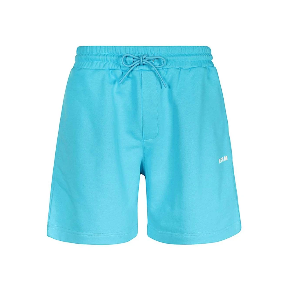 Cotton Bermuda Shorts Elasticated Waistband - Msgm - Modalova