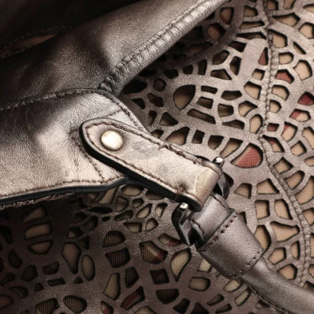 Burberry Vintage Pre-owned Leather totes Gray Dames