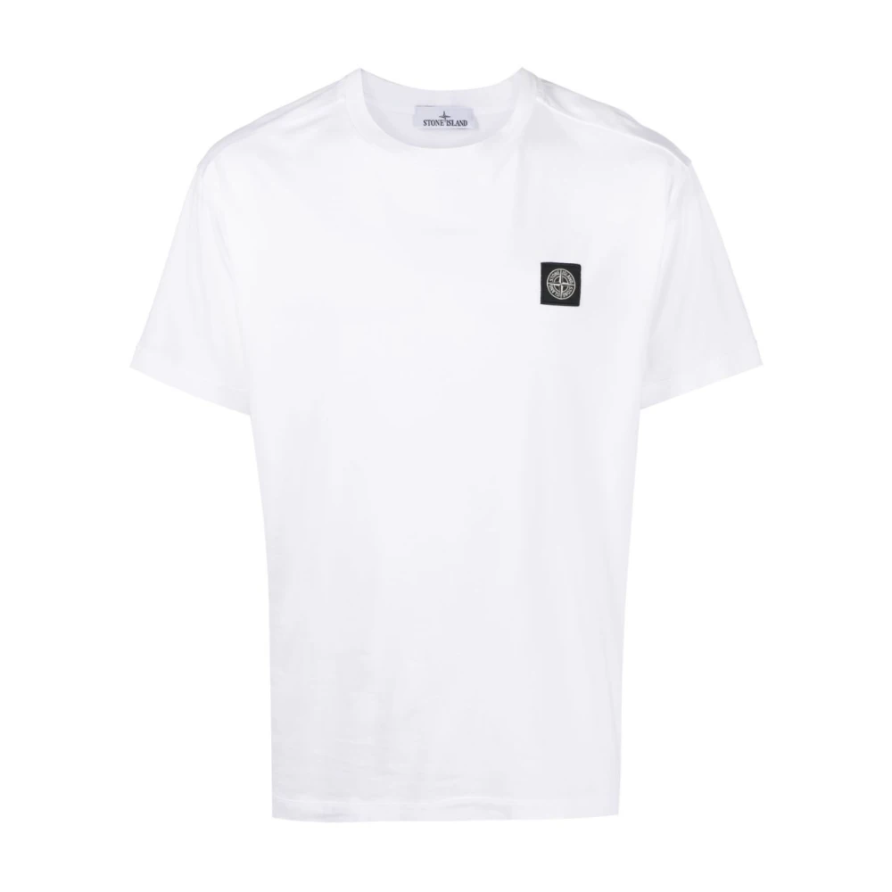 Stone Island Wit Ronde Hals T-Shirt White Heren