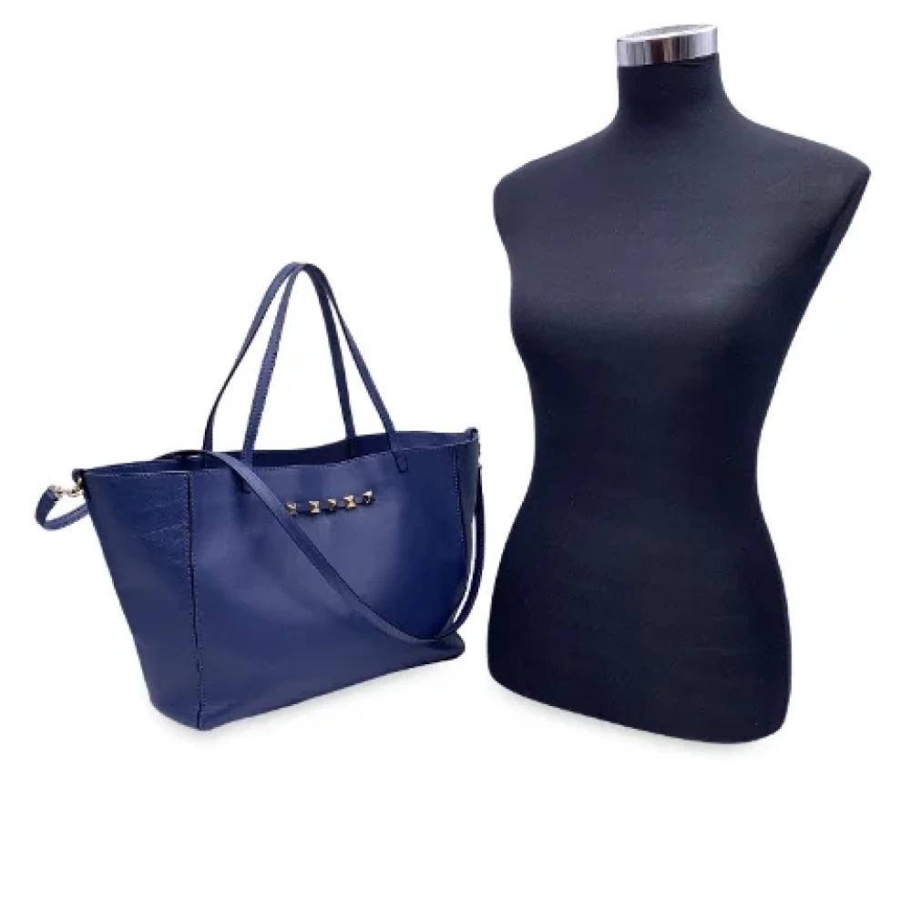 Valentino Vintage Pre-owned Leather shoulder-bags Blue Dames