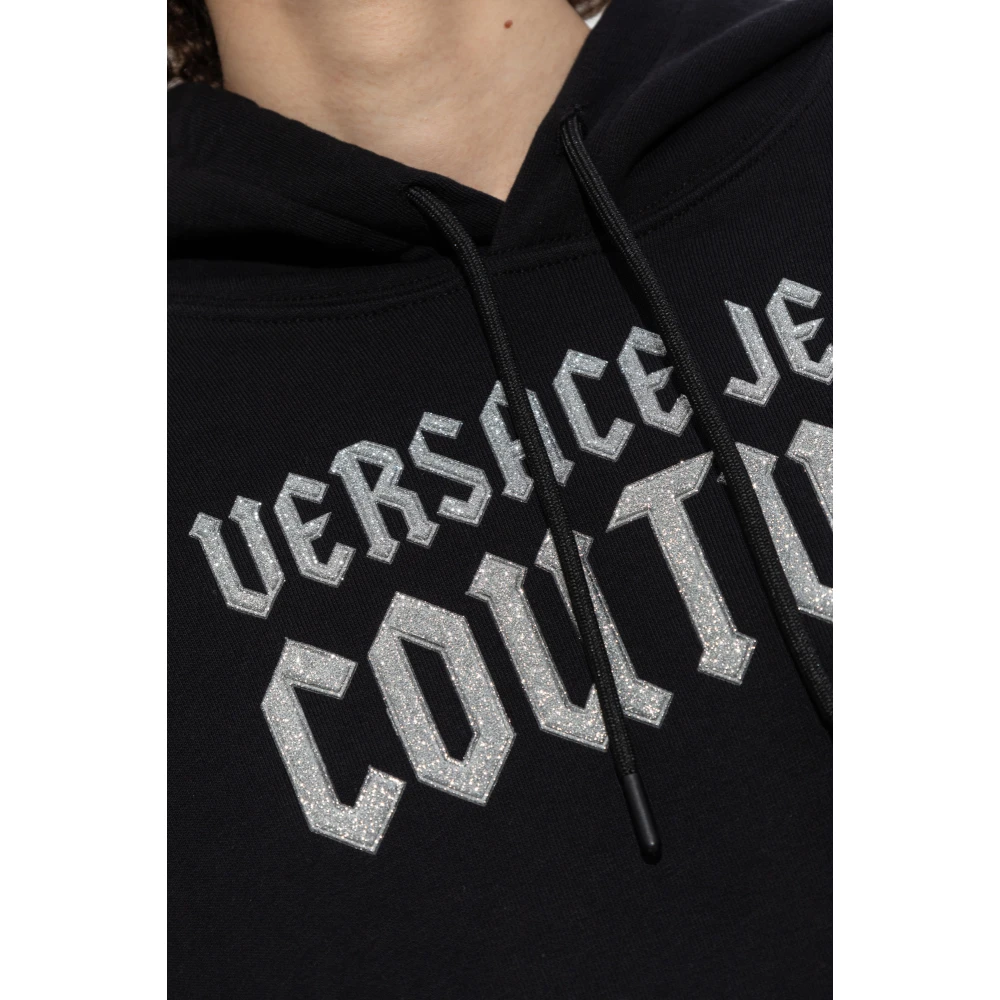 Versace Jeans Couture Oversized hoodie Black Dames