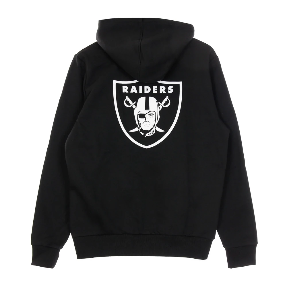 new era NFL Achterlogo Hoodie Zwart Wit Black Heren