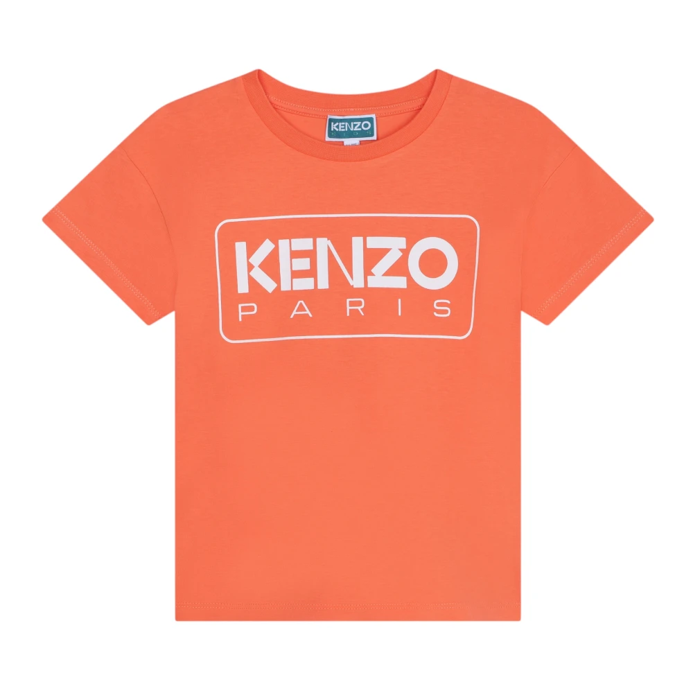 Kenzo Boys Orange Kids Short Sleeve T-Shirts, 8 Y, T-Shirt