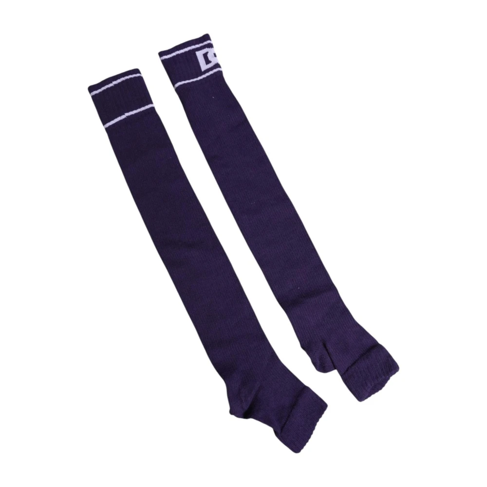 Dolce & Gabbana Men's Purple Dg Logo Open Toe Socks