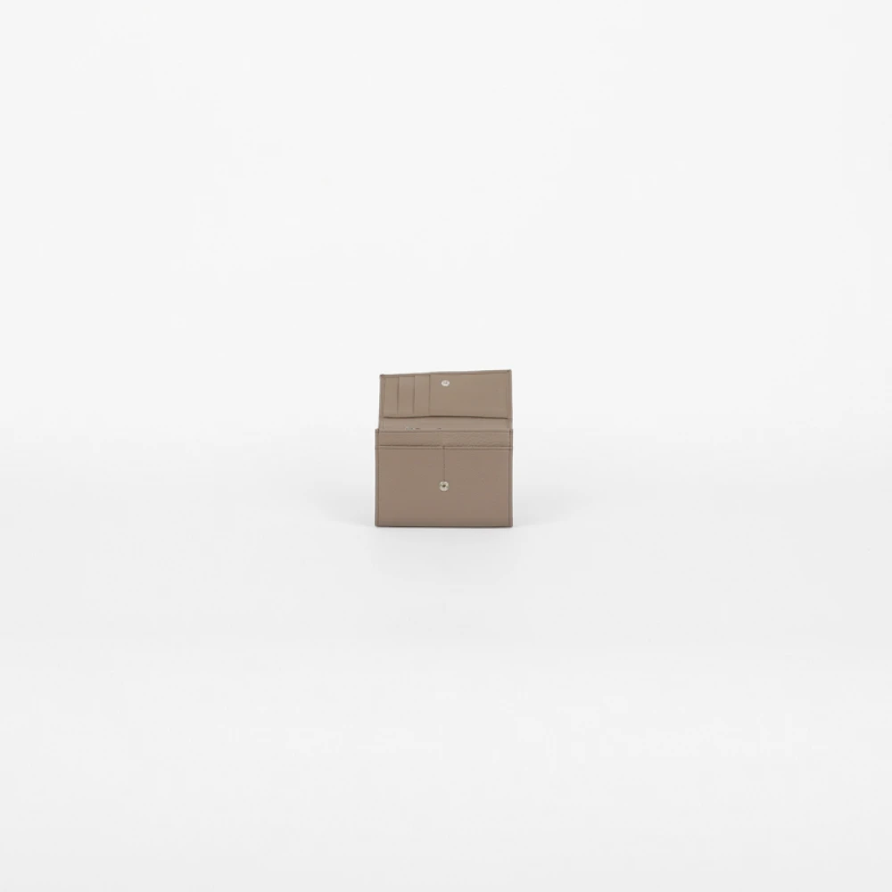 Orciani Kleine leren envelop portemonnee Beige Dames