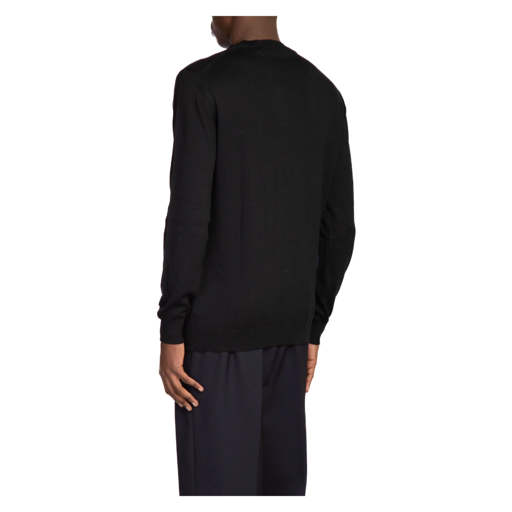 Costumein Gebreide Crewneck Sweater Black Heren