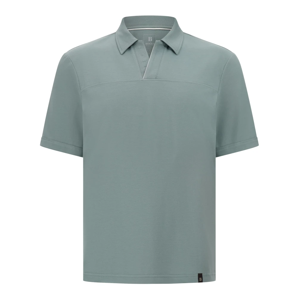 Boggi Milano Cool Jade-Fresh Piqué Poloshirt Green Heren