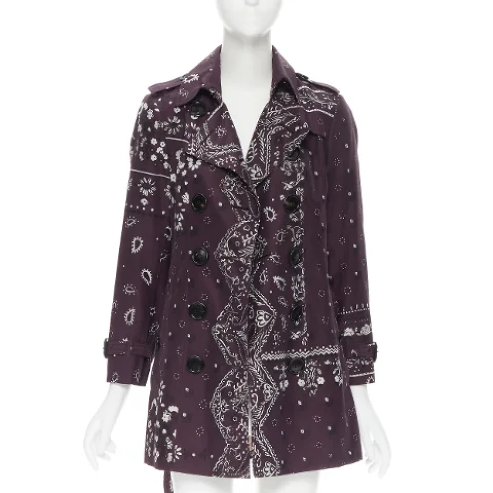 Burberry Vintage Pre-owned Silk outerwear Purple Dames