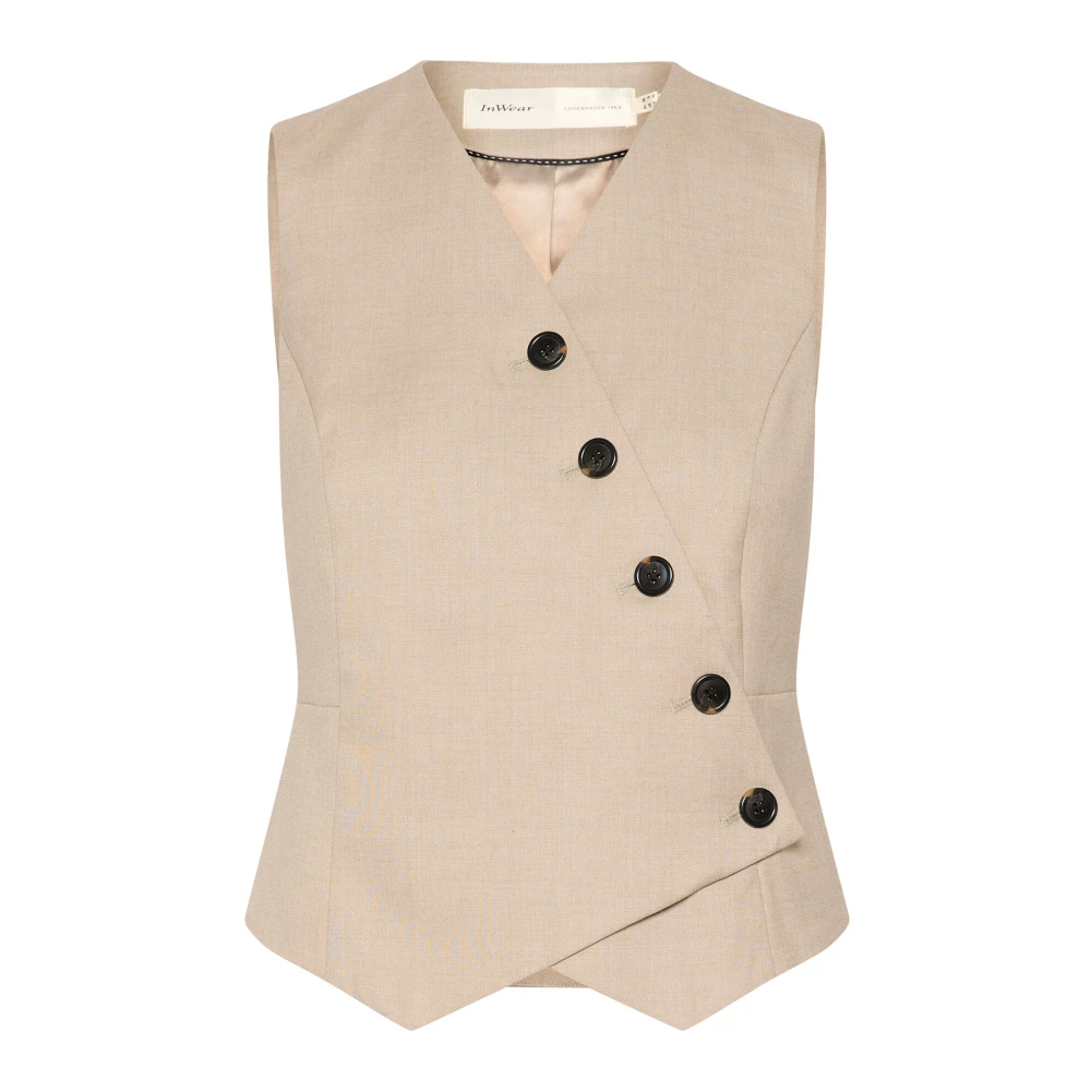 InWear Elegante Vestjas in Tannin Melange Beige Dames
