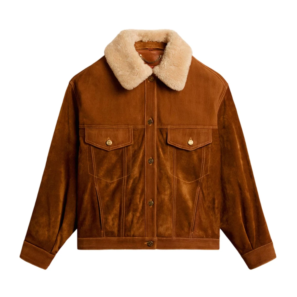 Jackets > Leather Jackets - - Golden Goose - Modalova